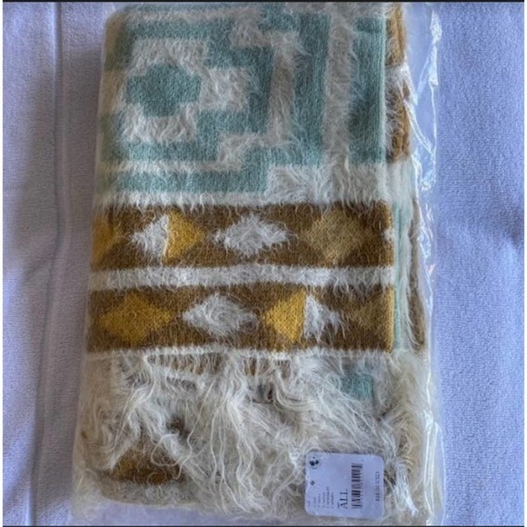 FREE PEOPLE Women's Diamondback Cozy Kimono In Ivory Boho Aztec Print One Size - Picture 4 of 7